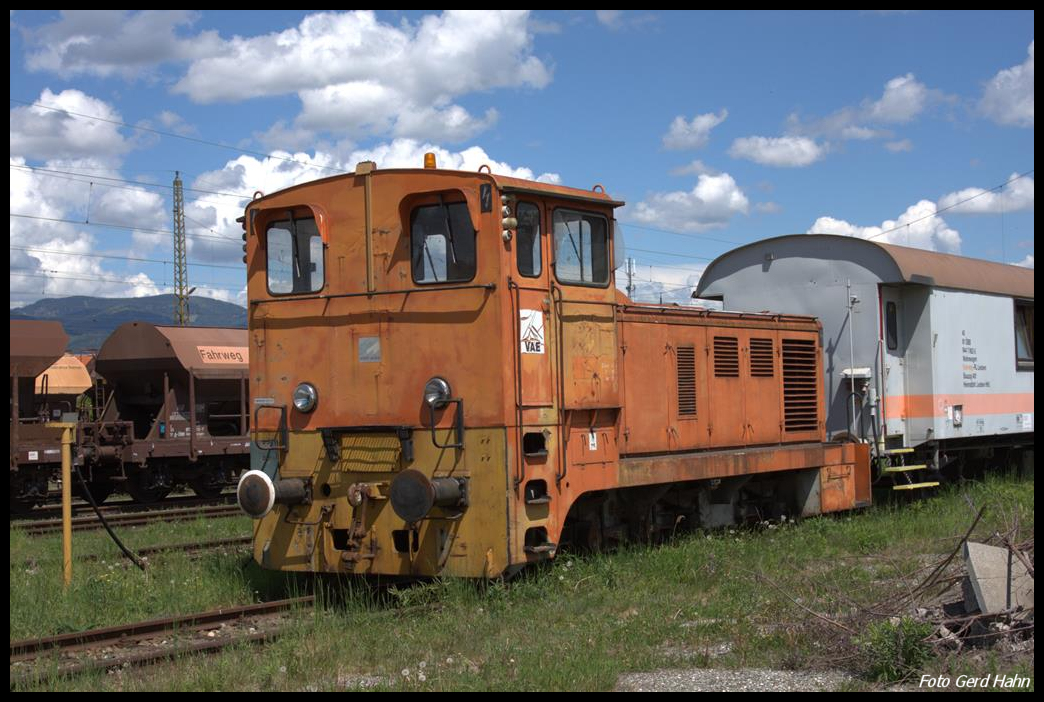 Diesellok Nr. 1 der Voest Alpine Zeltweg stand am 14.5.2017 im BW Knittelfeld. Die Lok gehört inzwischen zum dortigen Museums Bestand.