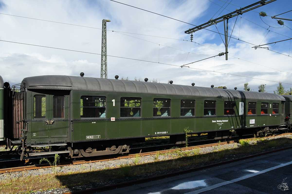 Dieser K1A-Personenwagen (51 84 18 40 027-2) wurde 1934 beim belgischen Hersteller Société Anonyme Baume et Marpent gebaut. (Hattingen, September 2022)
