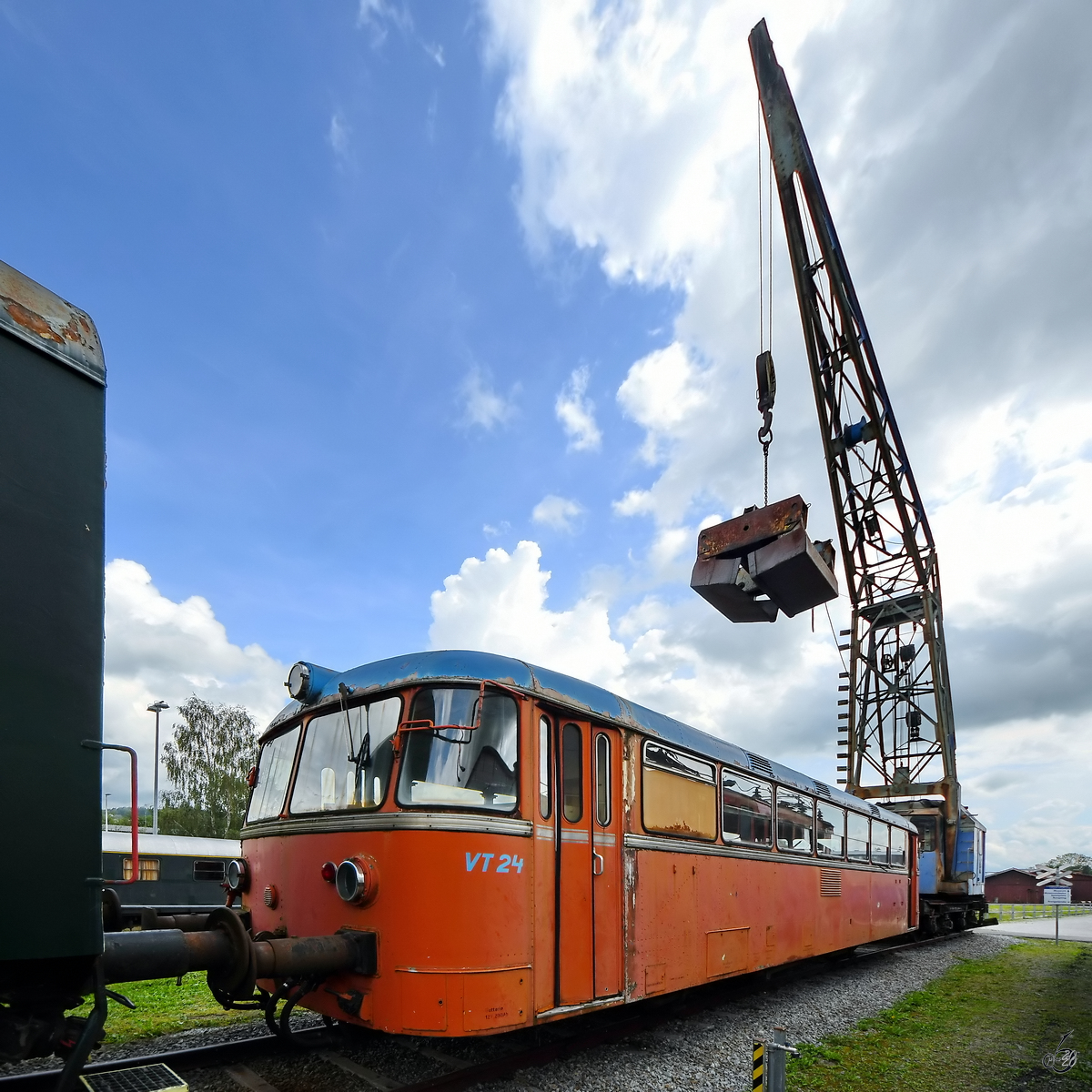 Dieser VT26-Triebwagen war Mitte August 2020 im Lokpark Ampflwang zu sehen.