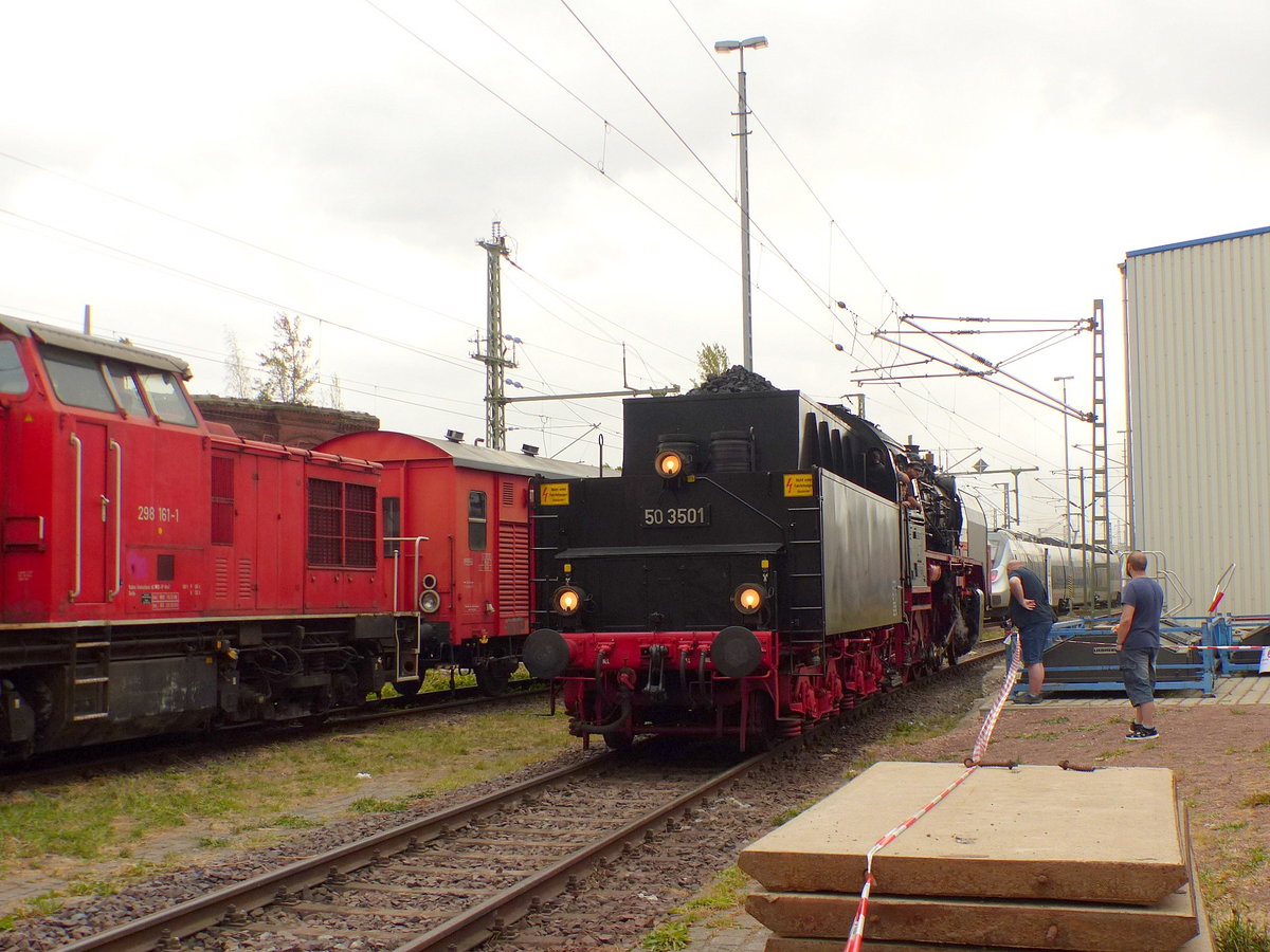 DLW 50 3501 während dem Sommerfest im DB Museum Halle (S), am 25.08.2018.