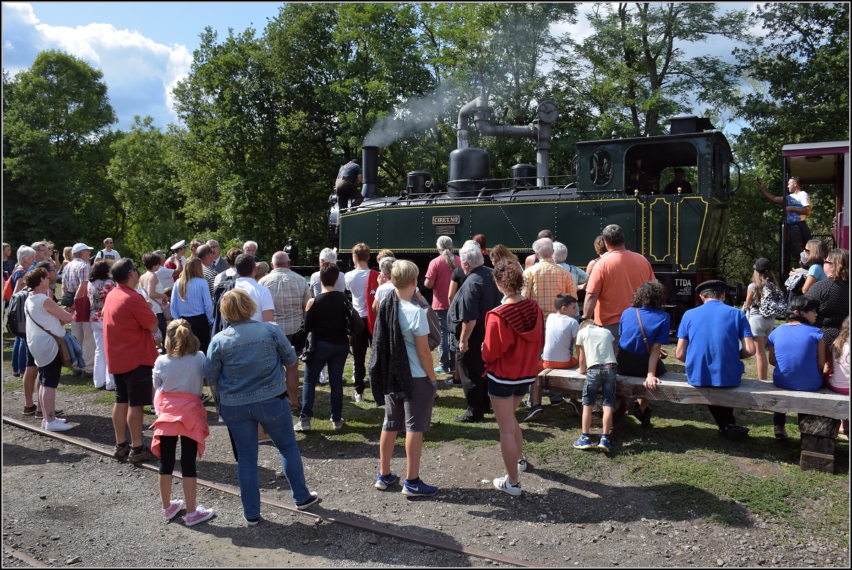 Dollertalbahn, ein kaum bekanntes Museumsjuwel.

In Burnhaupt, dem zentralen Bahnhof mit dem Depot der Dollertalbahn, gibt es interessante Informationen über die Museumsbahn und das Depot wird besichtigt. Seit kurzem ist sogar eine zweite Neubauhalle in Betrieb. Der umfangreiche Park an Rollmaterial kann nunmehr weitgehend geschützt aufgestellt werden. August 2017.