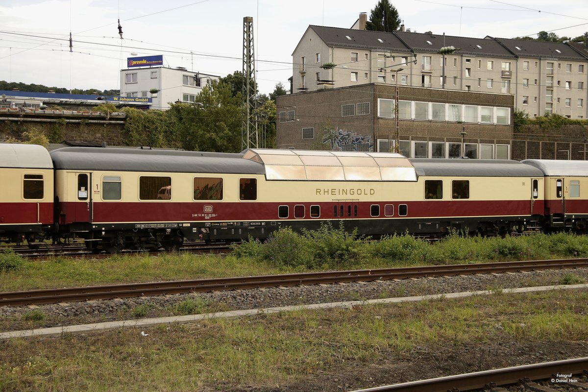 Domecar Rheingold (TEE Aussichtswagen) in Wuppertal Steinbeck, am 31.08.2017.