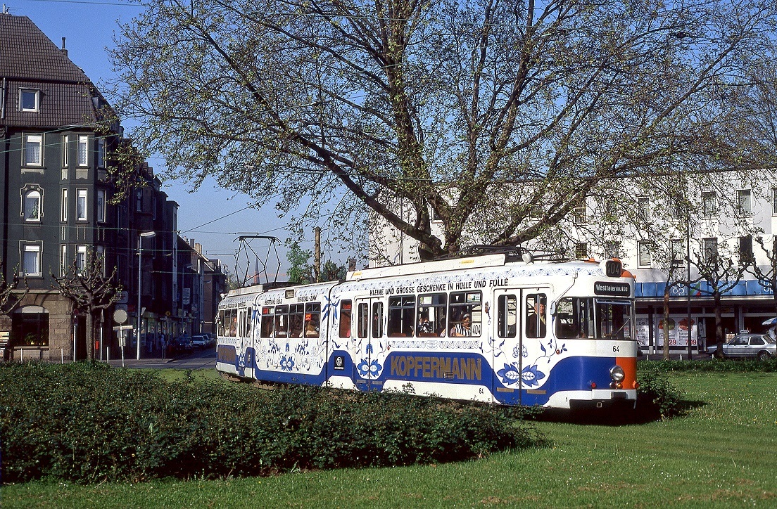 Dortmund Hansa Tw 64 am Borsigplatz, 15.05.1992.