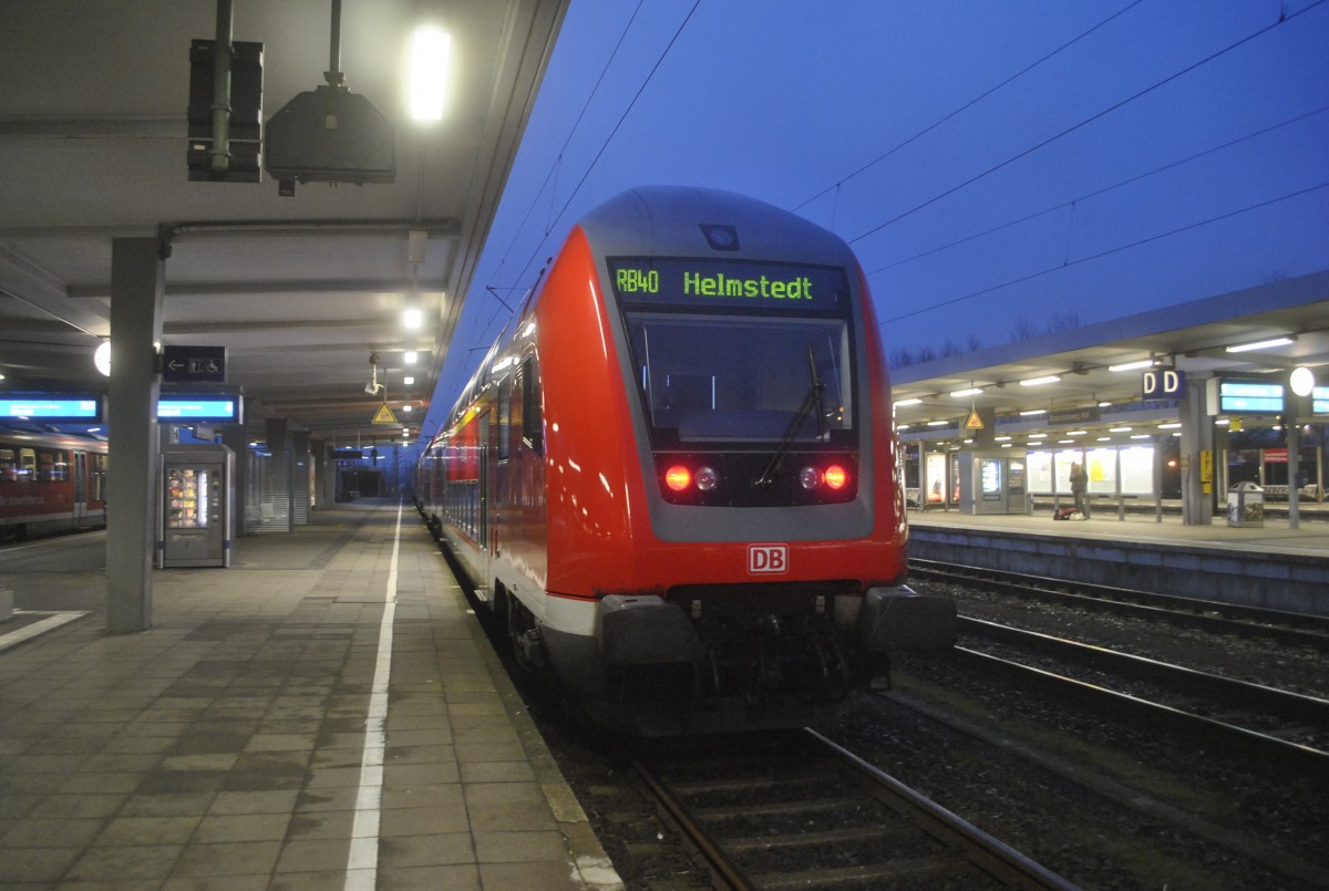 Dosto auf der RB 40, am 19.01.2014 in Braunschweig.