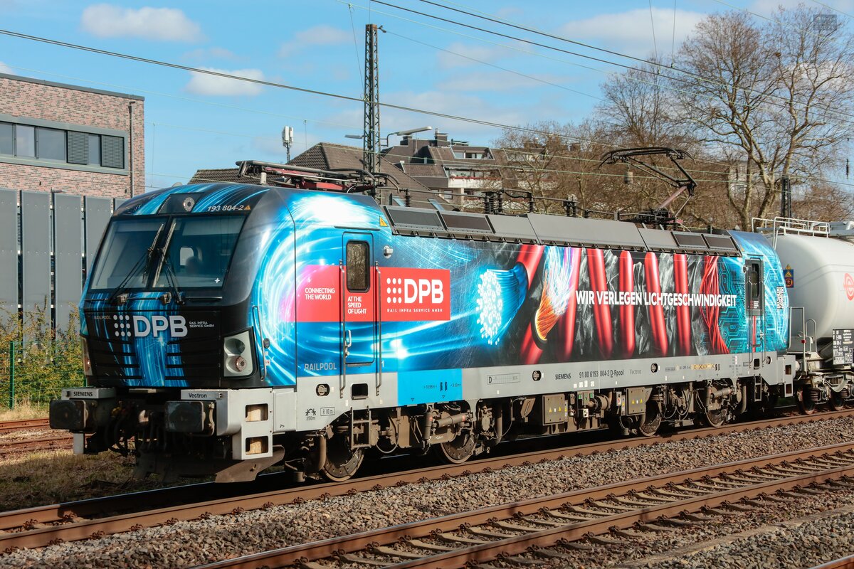 DPB 193 804-2  Wir verlegen Lichtgeschwindigkeit  mit Kesselzug in Hilden, März 2026.