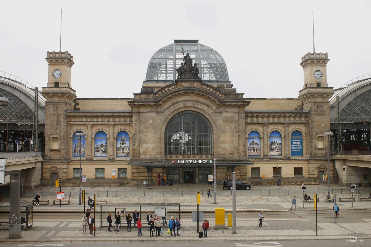 Dresden Hauptbahnhofsgebäude am 08.04.2017.