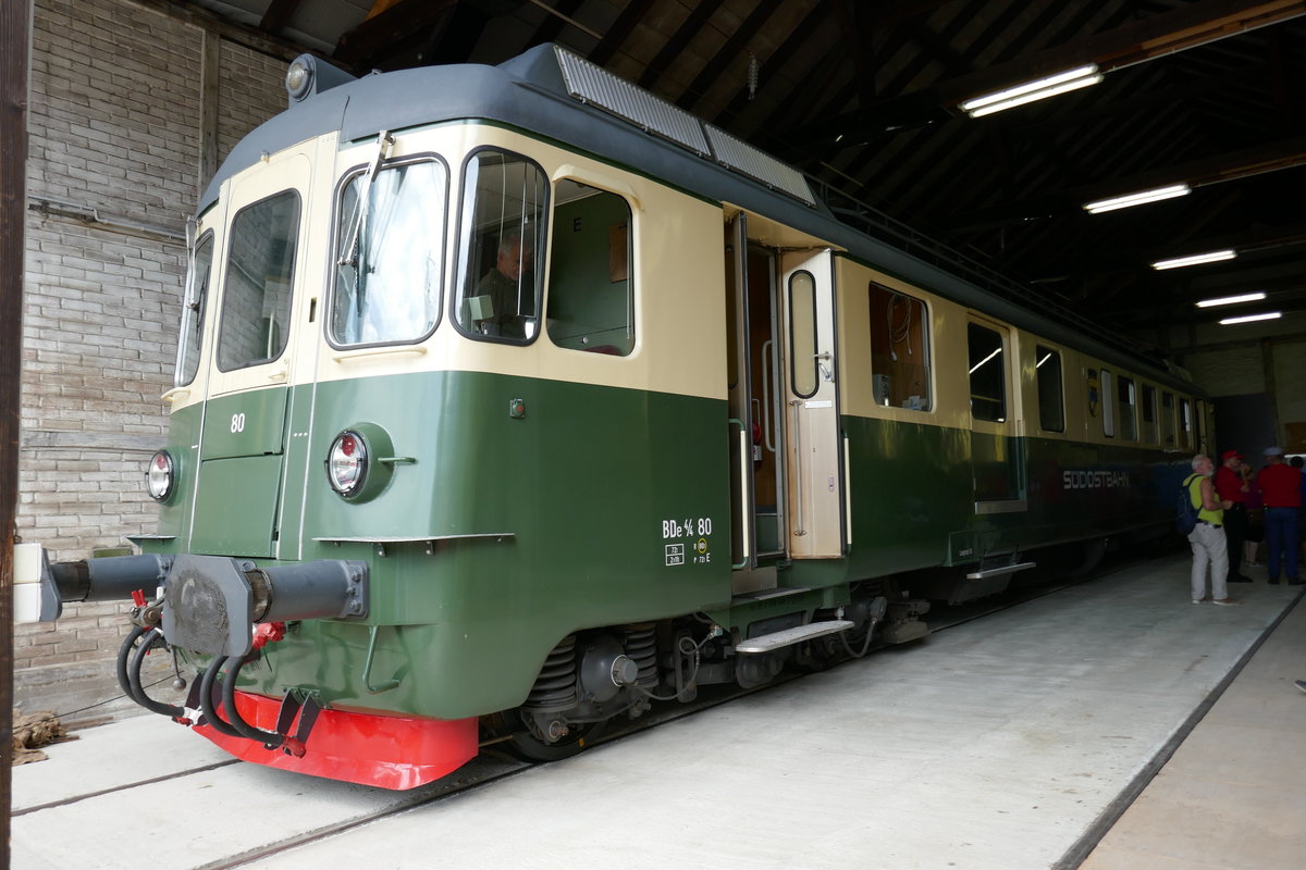 DSF BDe 4/4 ex SOB der zuvor ins Depot Koblenz geschoben wurde.