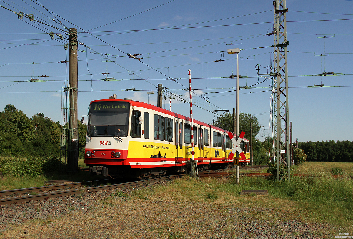 DSW 354 auf der U47 in Dortmund Obernette am 13.06.2020