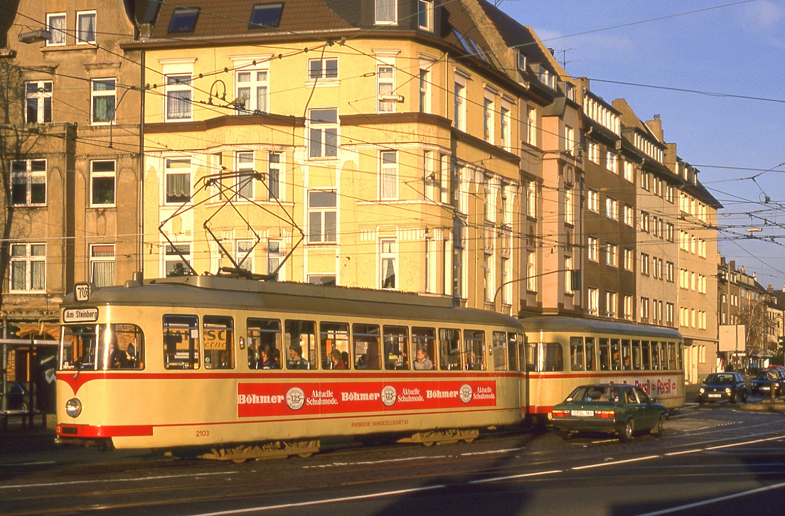 Düsseldorf 2103 + 18.., Witzelstraße, 23.12.1987.