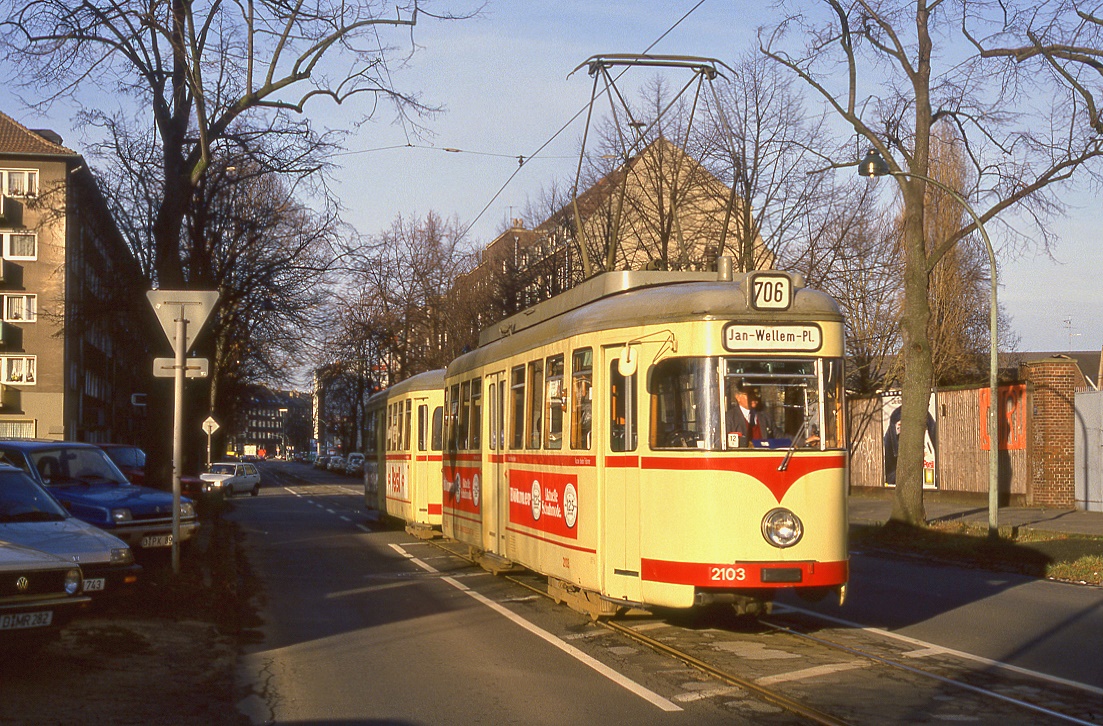 Düsseldorf 2103, Merowinger Straße, 23.12.1987.