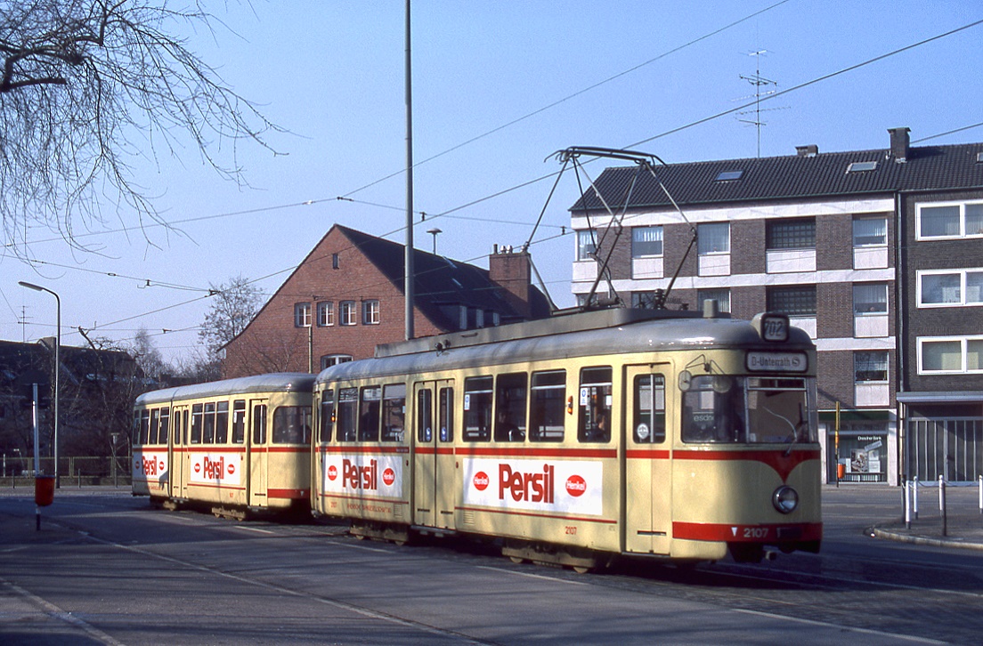Düsseldorf 2107 + 1827, Unterrath, 05.03.1987.