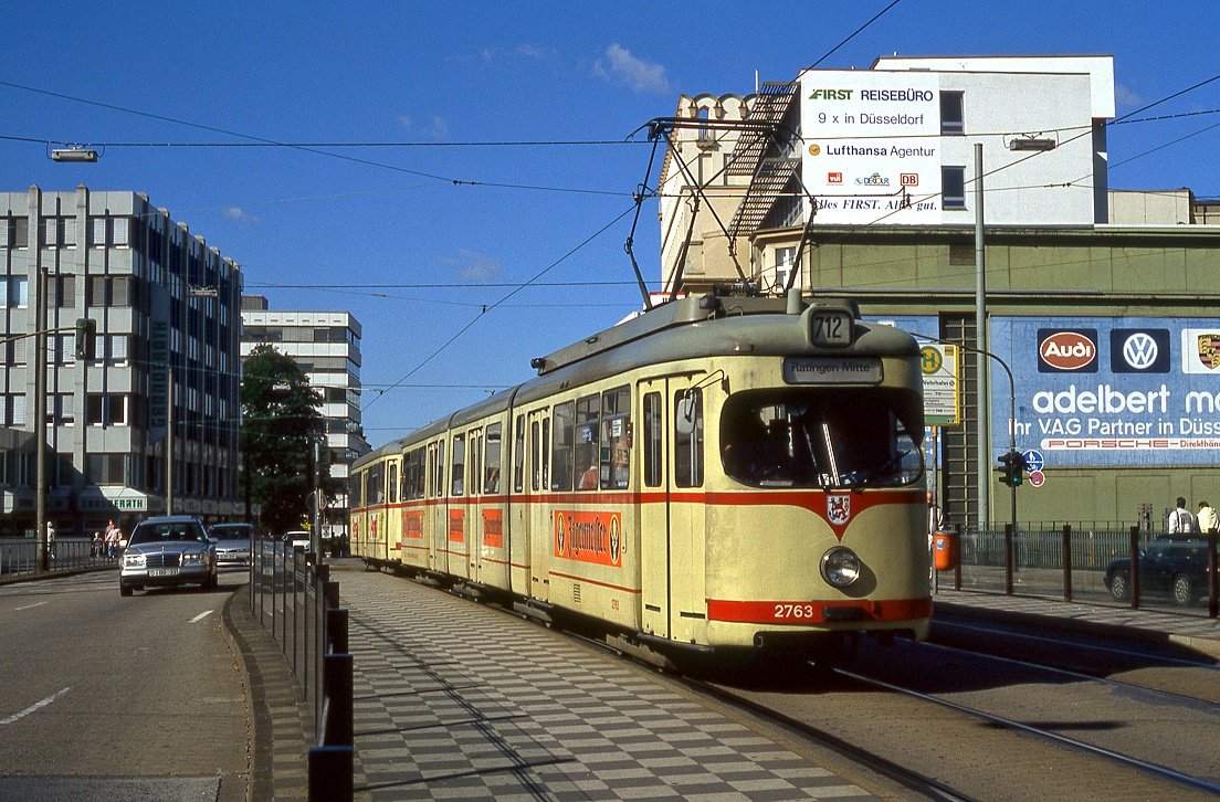 Düsseldorf 2763 + 1663, Am Wehrhahn, 21.09.1996.