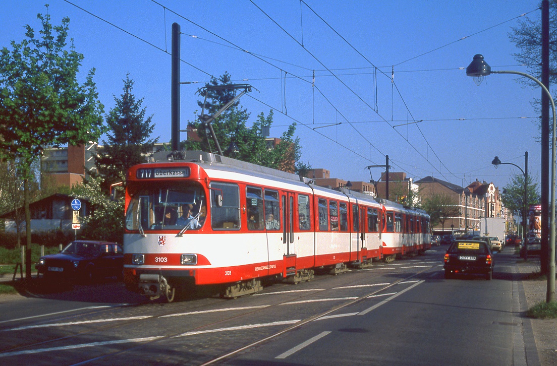 Düsseldorf 3103 + 3218, Kölner Landstraße, 12.04.1991.