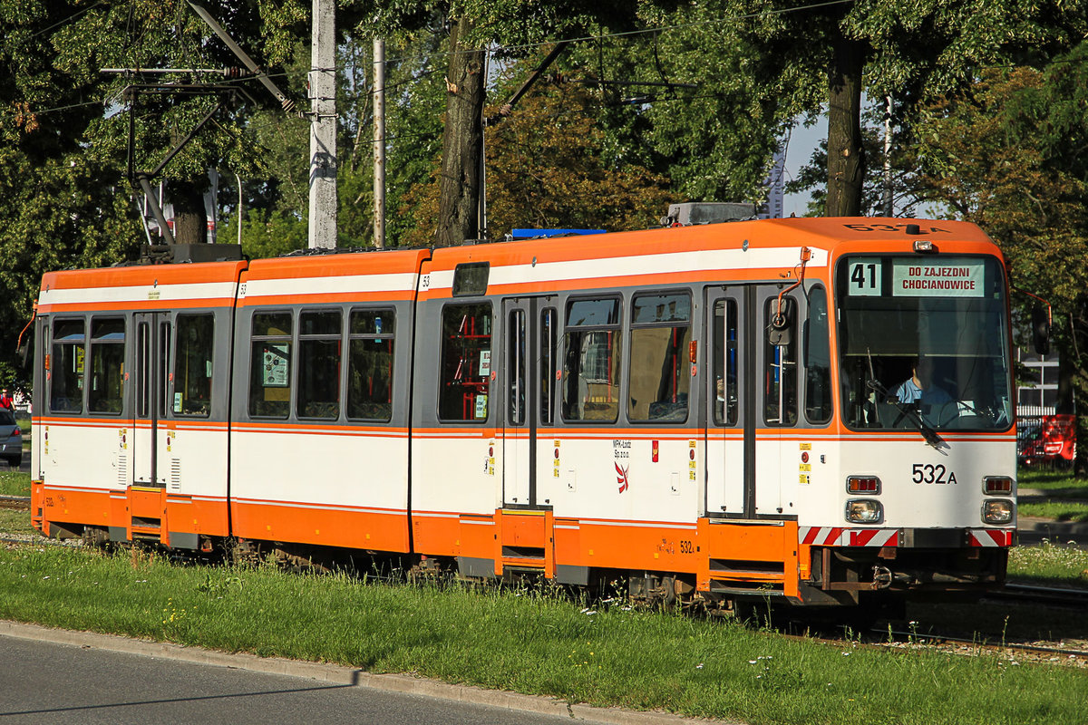 Duewag M8C - Wagen 532 (ex Bielefeld) aufgenommen im 22.07.2106 in Lodz.