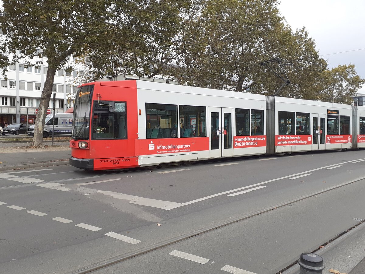 Düwag R1.1 der SWB am Hbf Bonn als Linie 62 nach Konrad-Adenauer-Platz