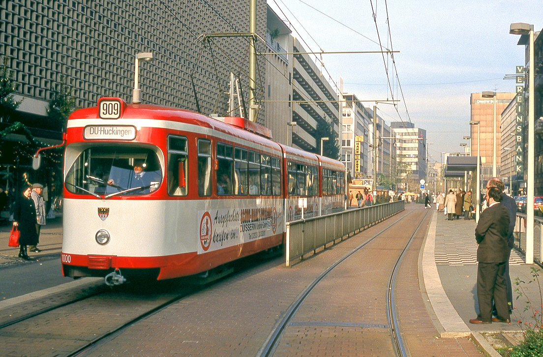 Duisburg Tw 1000, Düsseldorfer Straße, 18.11.1989.