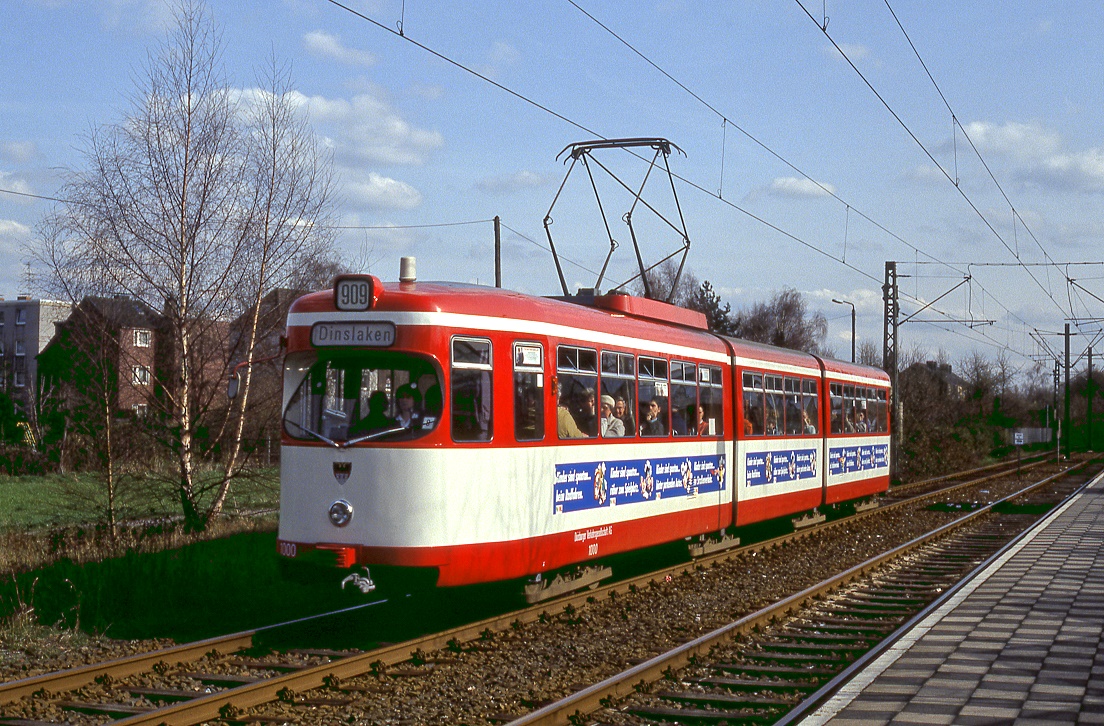 Duisburg Tw 1000, Watereckstrasse, 30.03.1992.