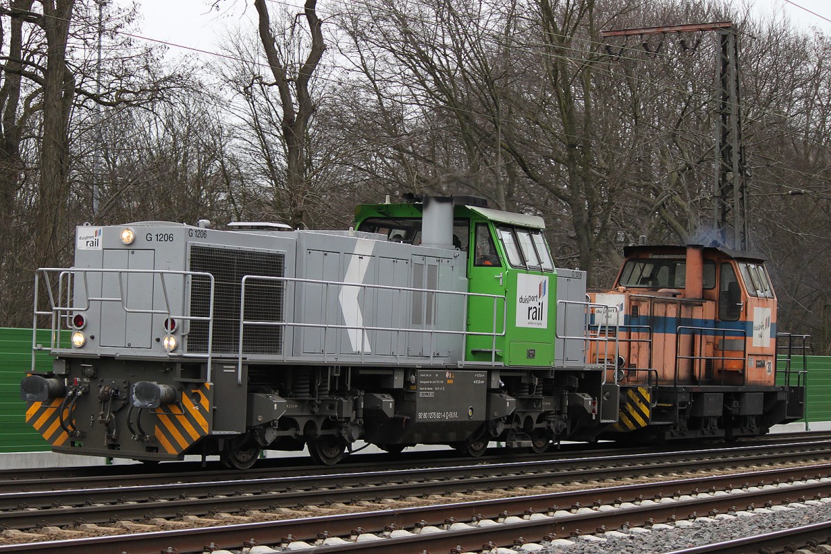 duisportrail 275 021 fuhr am 10.2.14 mit duisprtrail 30 im Schlepp durch Duisburg-Neudorf.