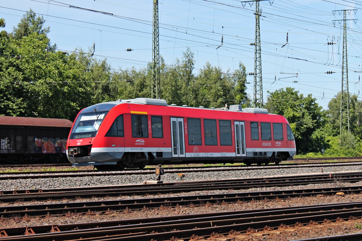 Durchfahrt am 14.06.2015 von 640 005 als RB 23 nach Limburg (Lahn) in Koblenz Lützel gen Hbf.