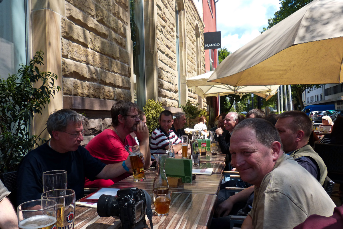 Durst löschen an einem warmen Tag in Singen zum BB-Treffen 02.08.2015