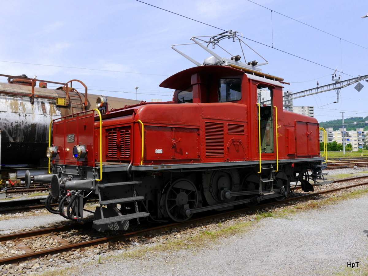 DVZO - Ex. SBB Rangierlok Ee 3/3  16363 ausgestellt im Bahnpark am 26.05.2018