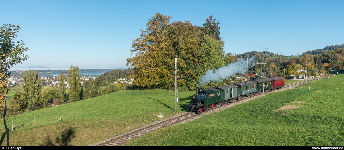 DVZO Fahrzeugtreffen 2018: Ed 3/4 2  Hinwil  am 14. Oktober 2018 mit Personenzug Bauma - Hinwil bei Ettenhausen-Emmetschloo.