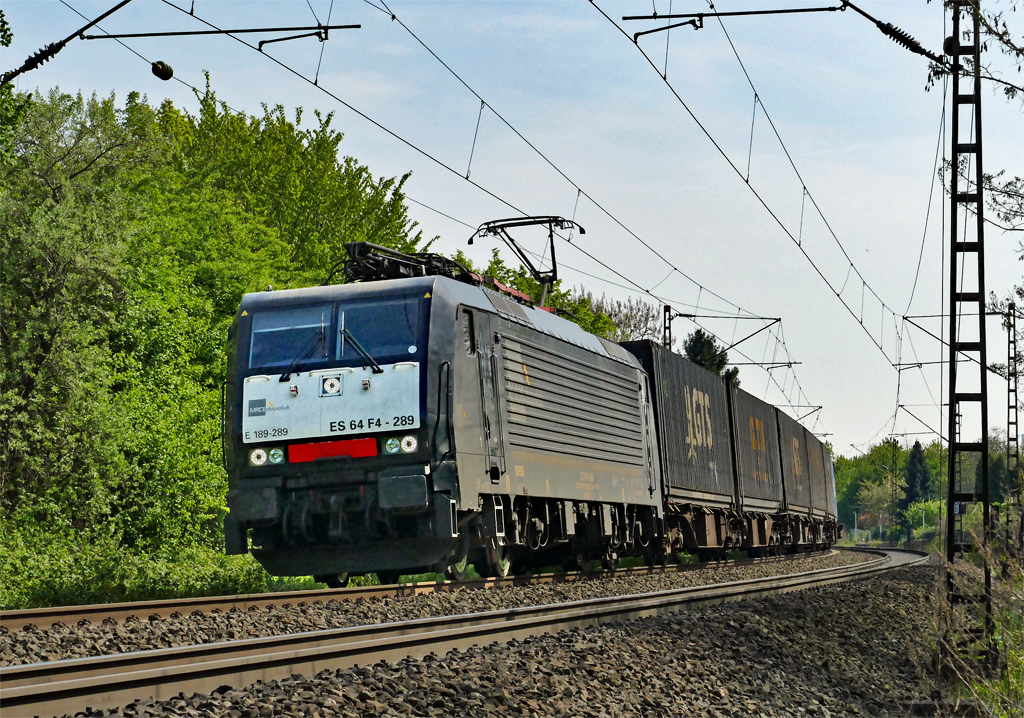 E 189 289 MRCE Containerzug durch Bonn-Friesdorf - 20.04.2017