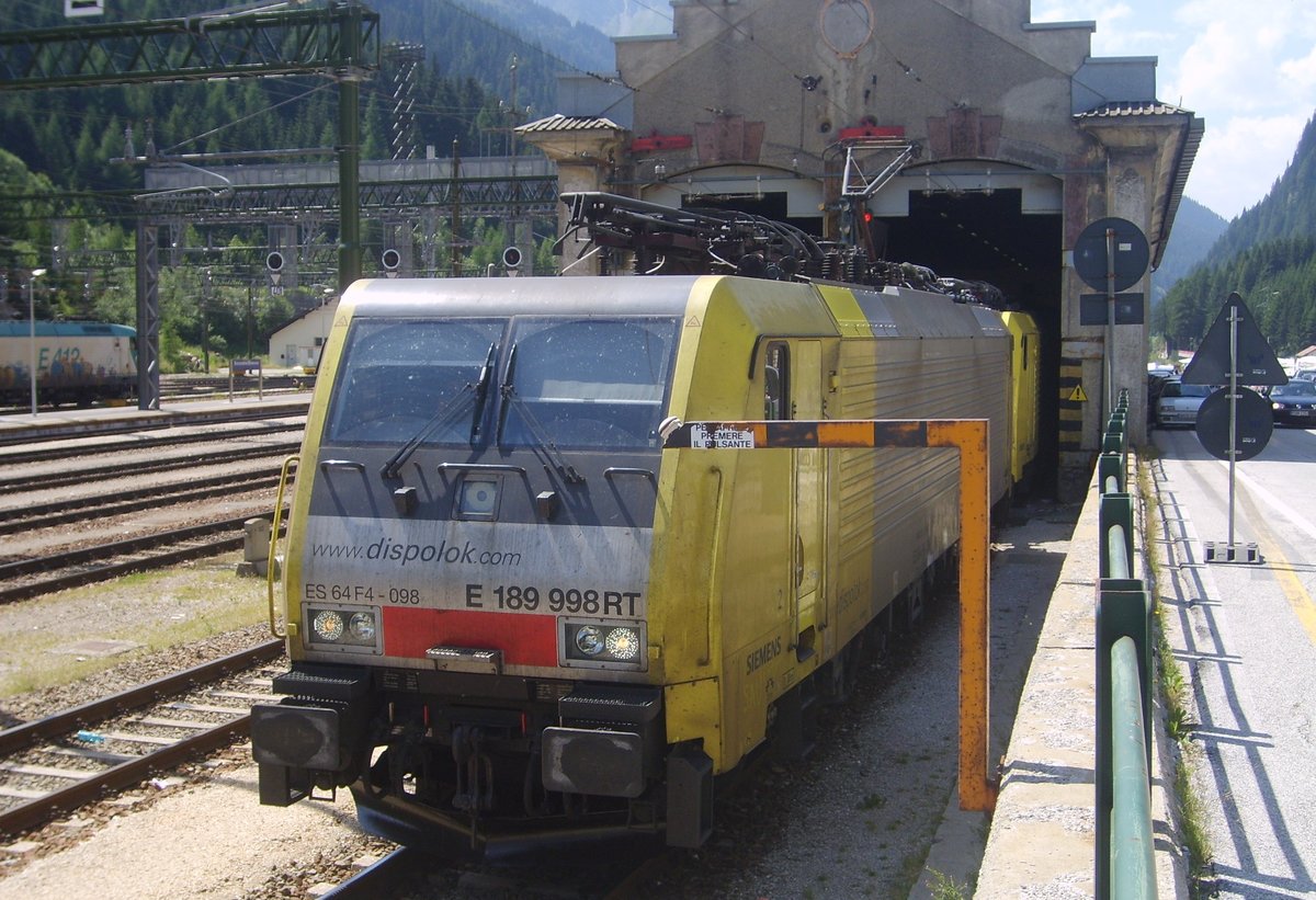 E 189 998RT am Brenner Grenzbahnhof am 20.07.07