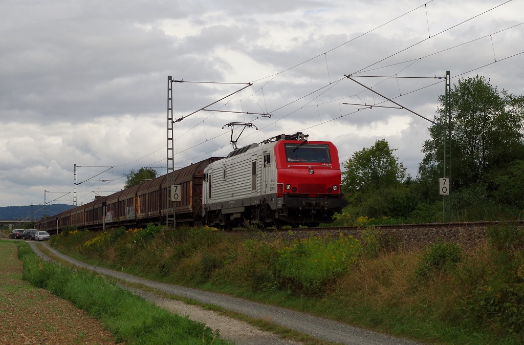 E 37 531 Captrain mit dem Wiegand-Glas Flaschenzug am 08.09.2013 in Nagel gen Lichtenfels. 