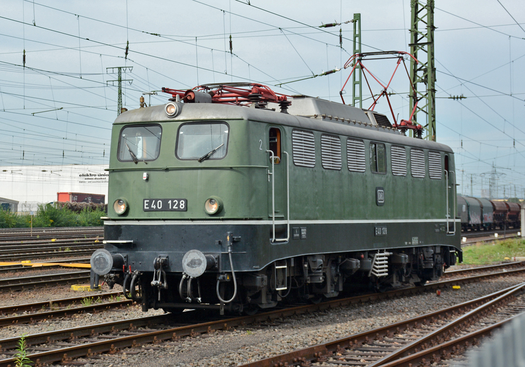 E 40 128 bei Führerstands-Mitfahrten beim DB Museum Koblenz-Lützel - 11.09.2016