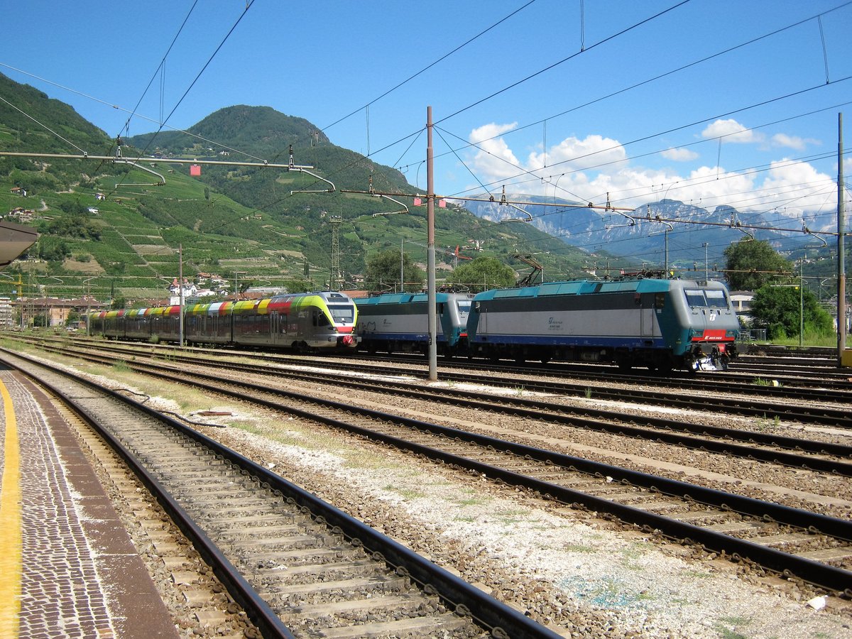 E 405.022 am 07.08.12 abgesetllt am Hbf Bozen