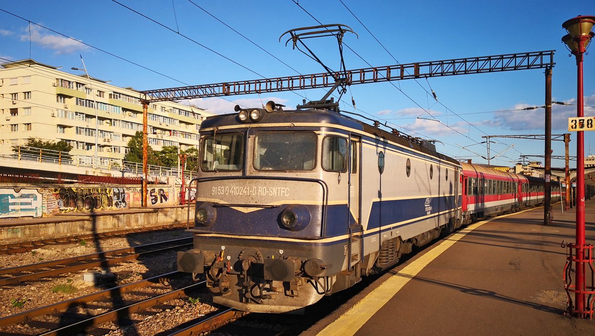 E-Lok 91-53-0-410241-0 im Nordbahnhof Bukarest am 25.09.2018