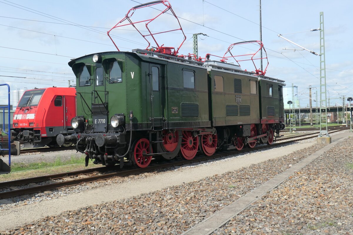 E-Lok E77 10 zur Ausstellung beim Dampfloktreffen 2024 in Dresden-Altstadt