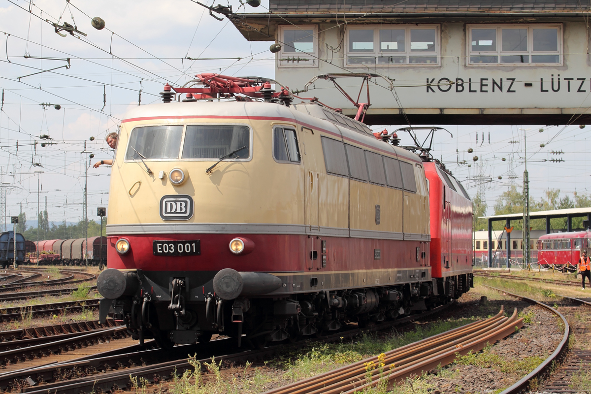 E03 001 beim Sommerfest in Koblenz-Lützel 22.6.2019