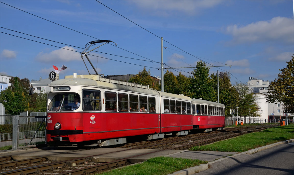 E1 4506 + c3 1229 als Linie 6, Leberberg, 29.09.2014