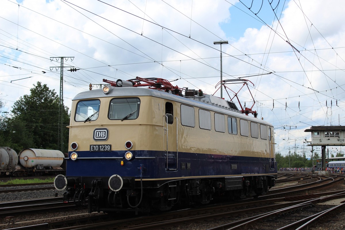 E10 1239 (ex Regio 110 239) zum Sommerfest im Museum Koblenz am 13.06.2015