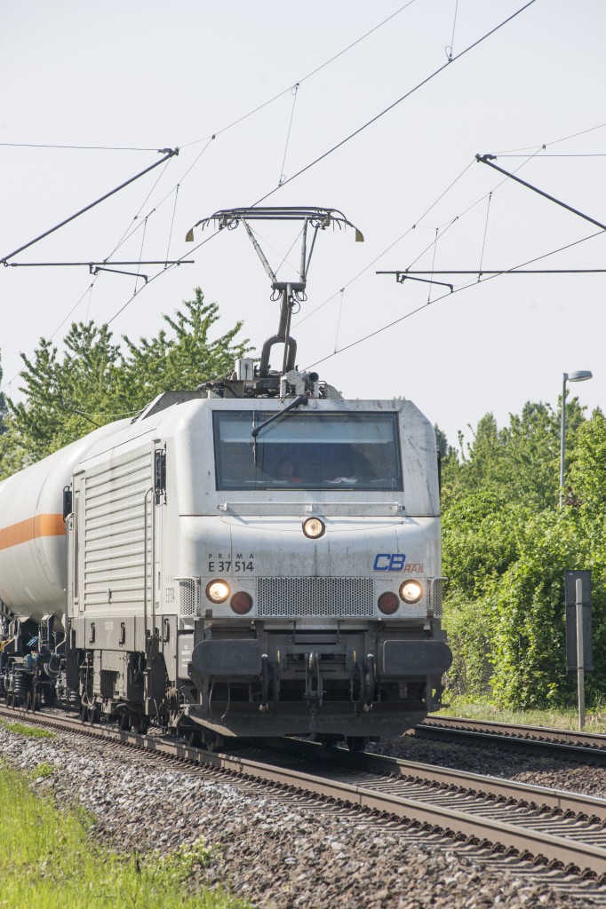 E37 514 der CB Rail in Weißenthurm am 04.05.2014.