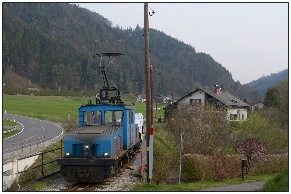 E4 am 3.4.2019 von Breitenau nach Mixnitz kurz vor Mautstatt aufgenommen.