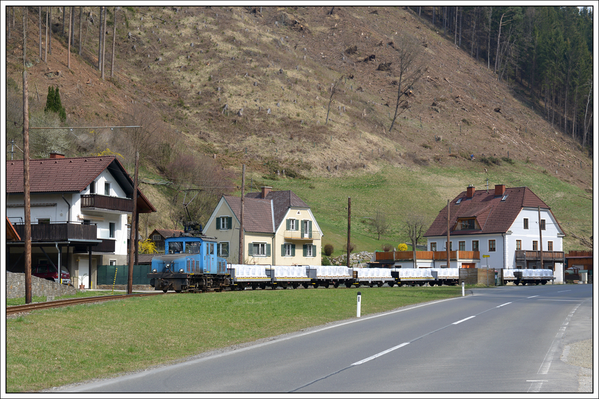 E4 am 3.4.2019 zwischen Breitenau und dem Ortsteil Schafferwerke aufgenommen.