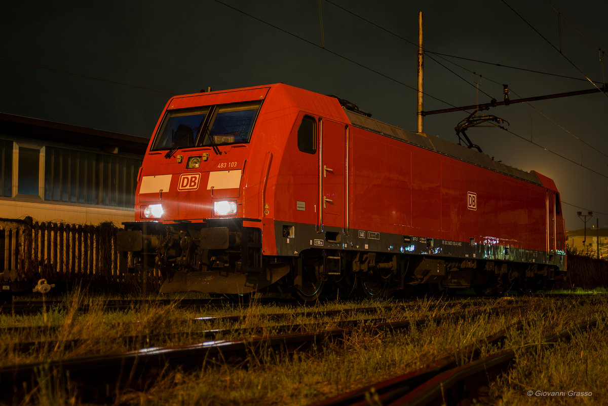 E483 103 DB CARGO ITALIA - ASTI TIBER.CO 13/04/2018 (Autorizzato a fare le foto dalla  direzione amministrativa della Tiber.Co concessionaria del deposito di ASTI)