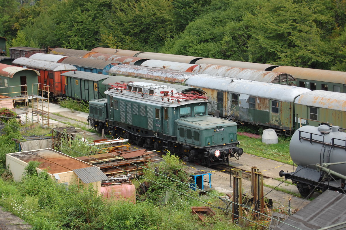 E94 088 am 6. August 2017 auf dem Gelände der GES in Kornwestheim.