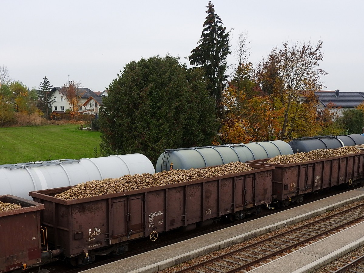 Eanos 37815377221-1), randvoll gefüllt mit Zuckerrüben, eingereicht im GZ 75829 Bhf. Ried; 151030