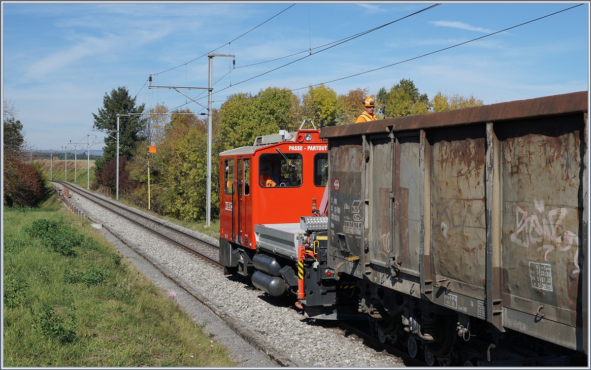 Eaos und Tm 41 der BAM beim Zuckerrübenverlad der BAM MBC bei Reverolle am 17. Oktober 2017