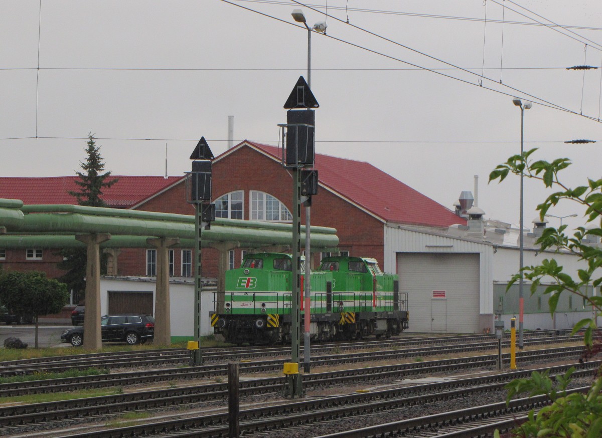 EB 20  Lisa 1  und EB 22  Lisa 2 , am 12.09.2013 abgestellt am Bw der Erfurter Bahn in Erfurt Ost.