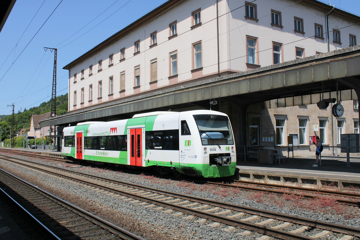 EB VT 023 (95 80 0650 423-6 D-EIB) als RB 80691 nach Schweinfurt Hbf, am 04.06.2023 in Gemnden (Main).