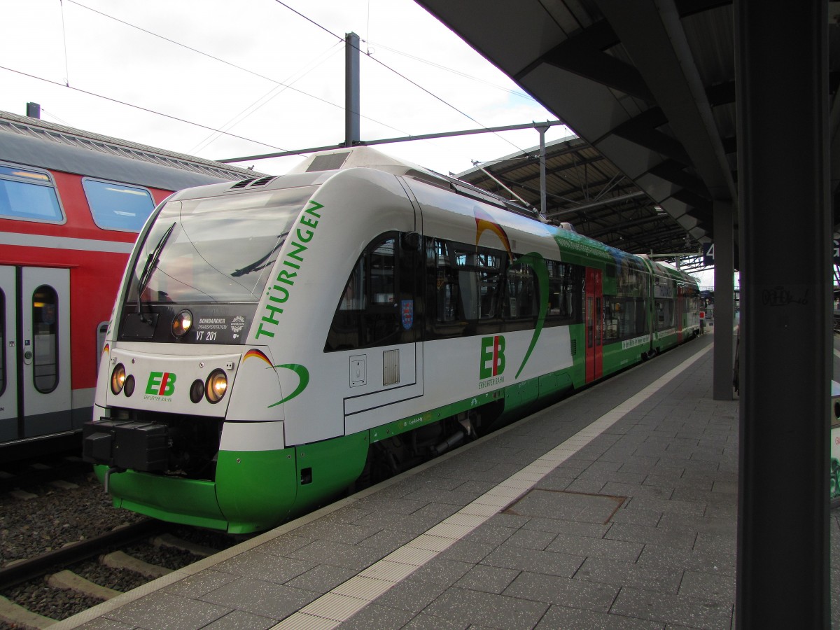 EB VT 201 als EB 80630 nach Kassel-Wilhelmshhe, am 11.11.2013 in Erfurt Hbf.