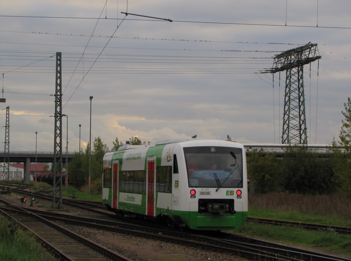 EB VT 319 whrend einer Rangierfahrt am 18.10.2013 in Erfurt Ost.