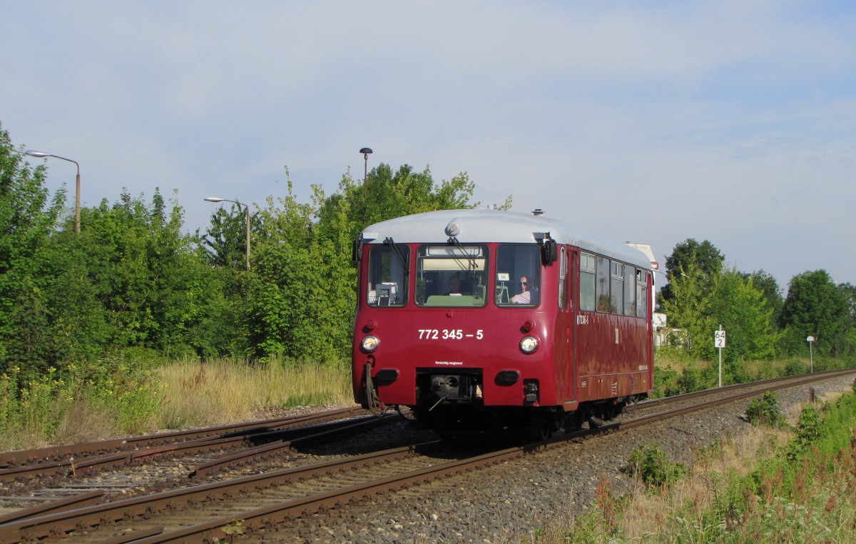EBS 772 345-5 als DPE 61438 von Kühnhausen nach Erfurt Pbf, am 11.07.2015 in Erfurt Nord. Von Erfurt Pbf ging es mit anderer Zugnummer weiter nach Katzhütte.