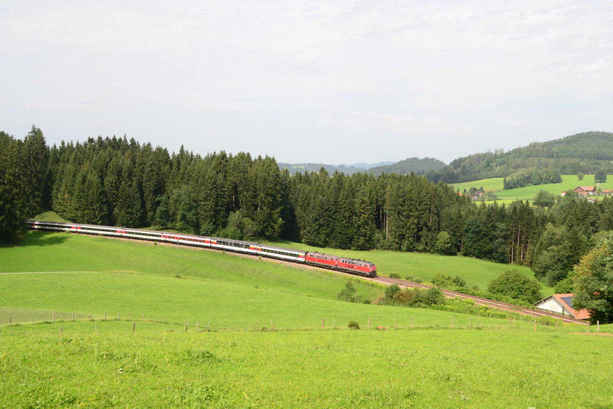 EC 193 Basel SBB - München Hbf am 03.08.2017 bei Heimhofen