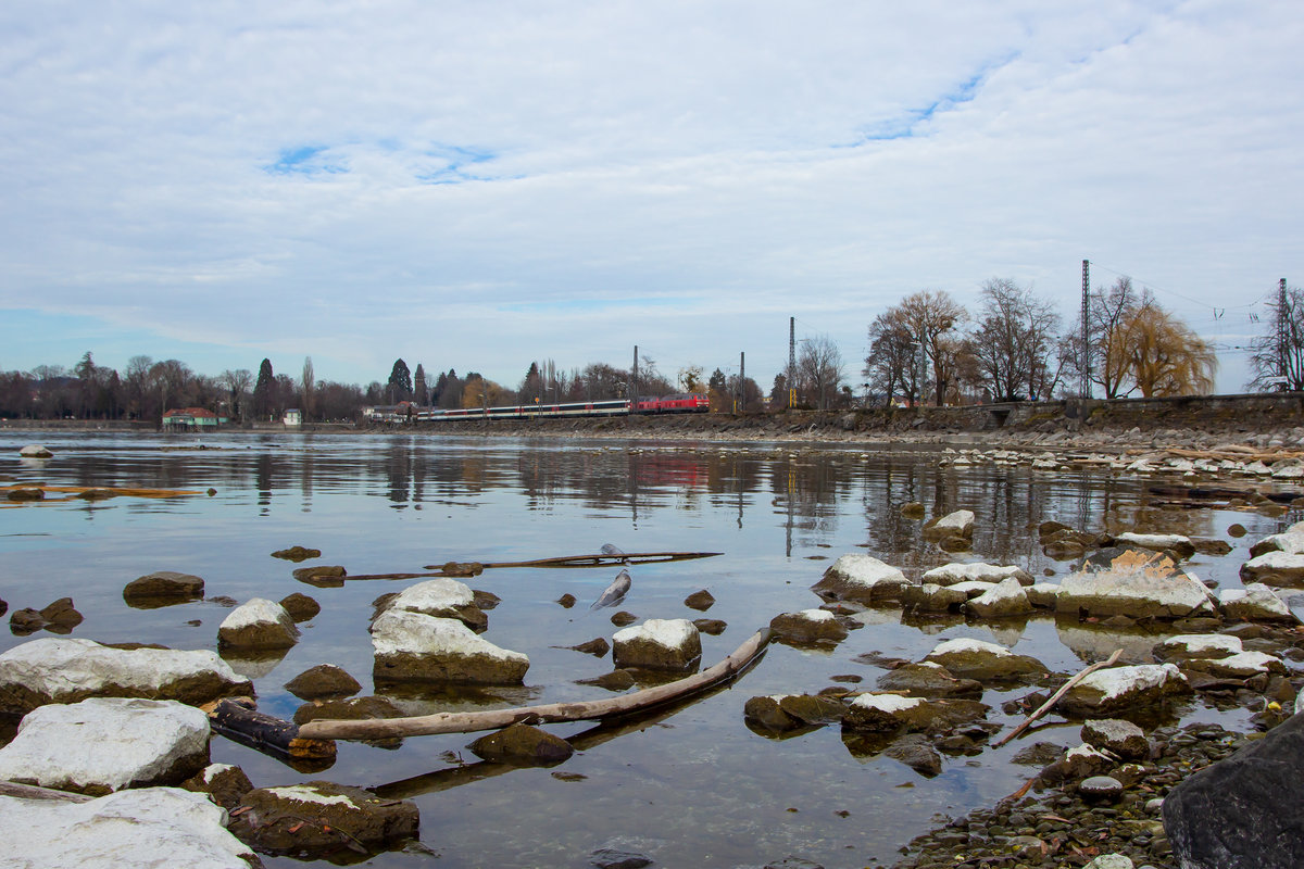 Ec 194 auf dem Bahndamm in Lindau. 24.2.19